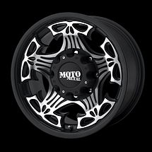 Click for bigger picture of MOTO METAL SKULL GLOSS BLACK MACHINED FACE